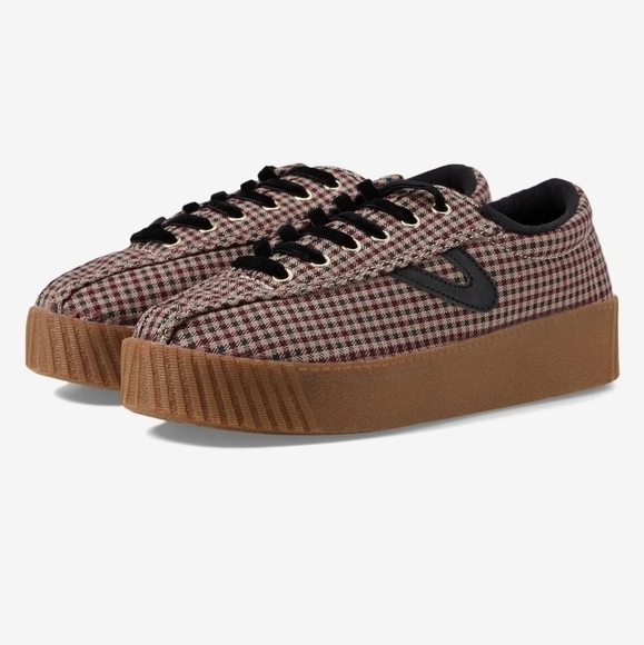 Tretorn Plaid Nylite Plus Bold Shoes Size 7.5 New - Picture 1 of 14